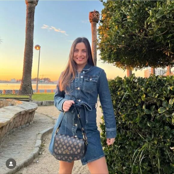 ZARA DENIM MINI DRESS LONG SLEEVE - Picture 2 of 16